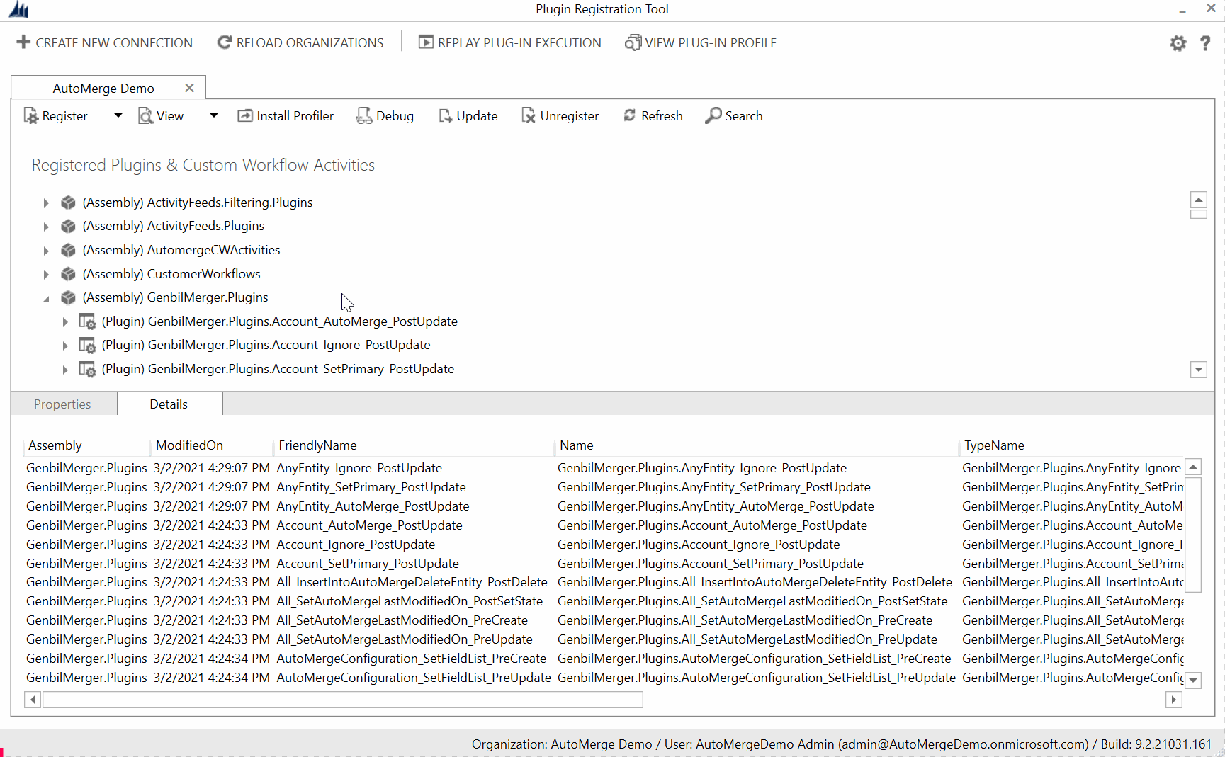 Registering the plugin step and pre-image
